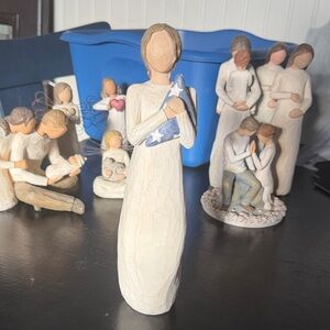 Willow Tree Cream and Blue Sculpture